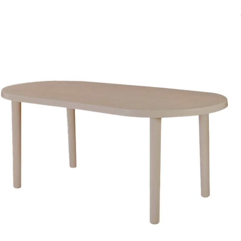 garbar OLOT Table Ovale Recyclée Extérieur 180x90 Sable Du Désert