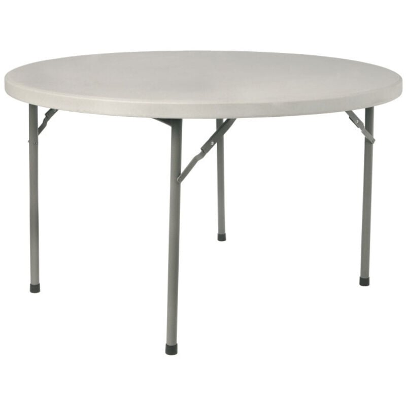 Garbar - rossini Table Ronde Pliante Intérieure, Extérieure Ø122 Gris