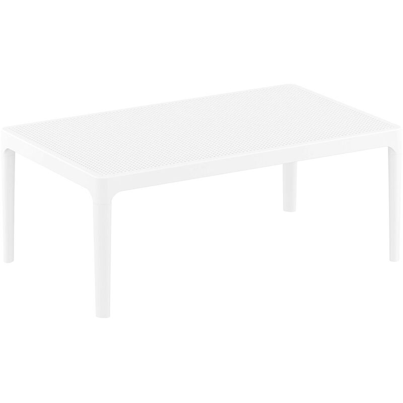 Sky Table Basse Intérieur, Extérieur 100x60 Blanc - Blanc - Garbar