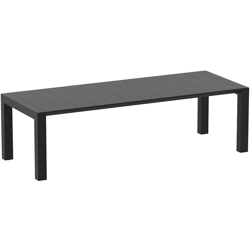 Vegas Table Extensible Intérieure, Extérieure 100x260/300 Noir - Noir - Garbar