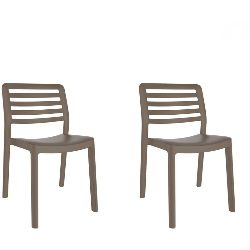 Garbar - wind Chaise Intérieur, Extérieur Set 2 Chocolat Garbar - wind Chaise Intérieur, Extérieur Set 2 Chocolat