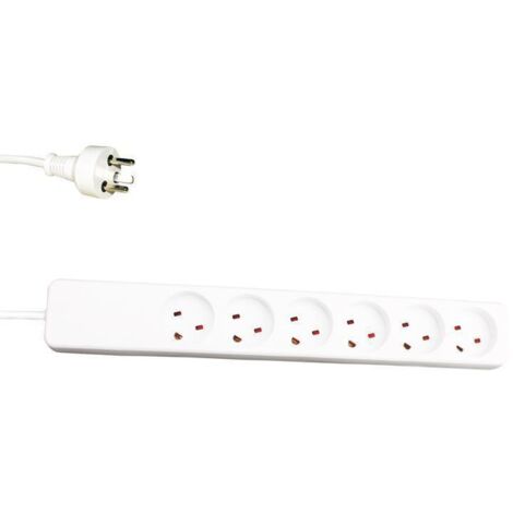 Garbot 24155124-3EE multiprise 6 prises blanche 3m
