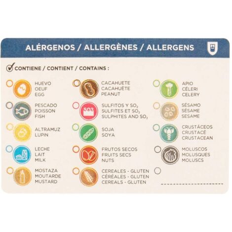 García de Pou 224.16 Etichette Adesive Allergeni In Rotolo 7,5X5 Cm Carta (confezione da 500)