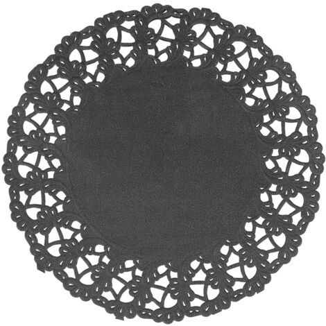 Garcia de Pou 250 unità carta centrini, 14 cm, rotondo, nero, 14 x 30 x 30 cm