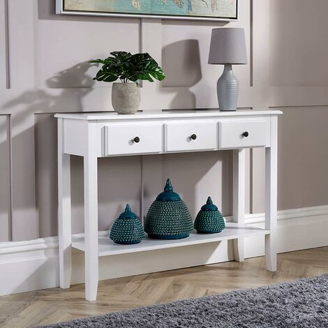 MM_UNVERIFIED_BRAND Garda 3 Drawer Console White