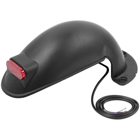 Garde-boue arrière pour trottinette électrique 10 pouces avec feu arrière et feu stop, garde-boue arrière pour trottinette avec accessoires d'éclairage