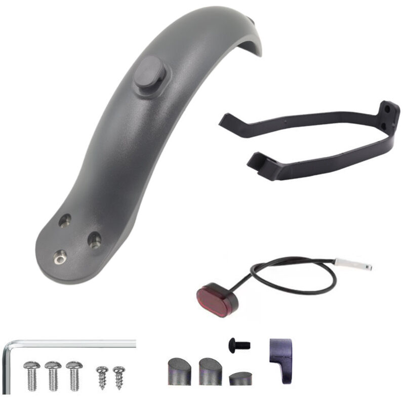 Garde Boue Arrière pour Trottinette Electrique M365/M365 Pro, avec Support de Garde-Boue, Amortisseurs de Vibration en Silicone, ​Outils et Visserie,