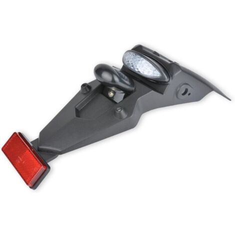 Garde-boue et feu arrière LED 12 V universel pour moto, avec feu de stop, réflecteur de lumière, pour motocross, moto de sport, moto de Pit Dirt (fumée)