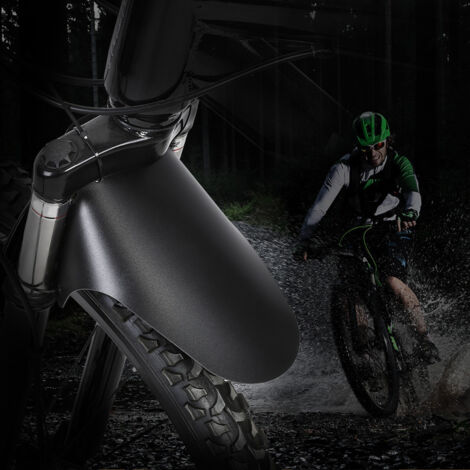 Garde-boue VTT noir avant/arrière - Protection contre la boue pour pneus tout-terrain