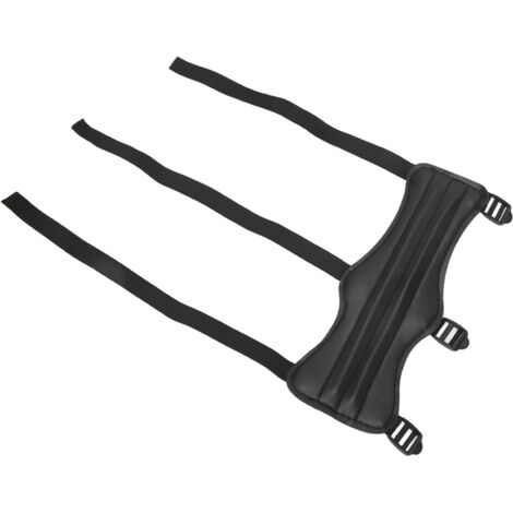 Garde-bras en Cuir PU Noir pour la Pratique du Tir à l'Arc Intérieur et Extérieur