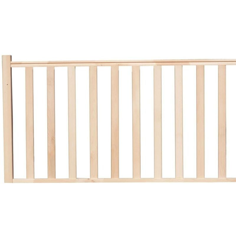 Kit Garde Corps A Fuseaux Hetre 2m + 1 Poteau