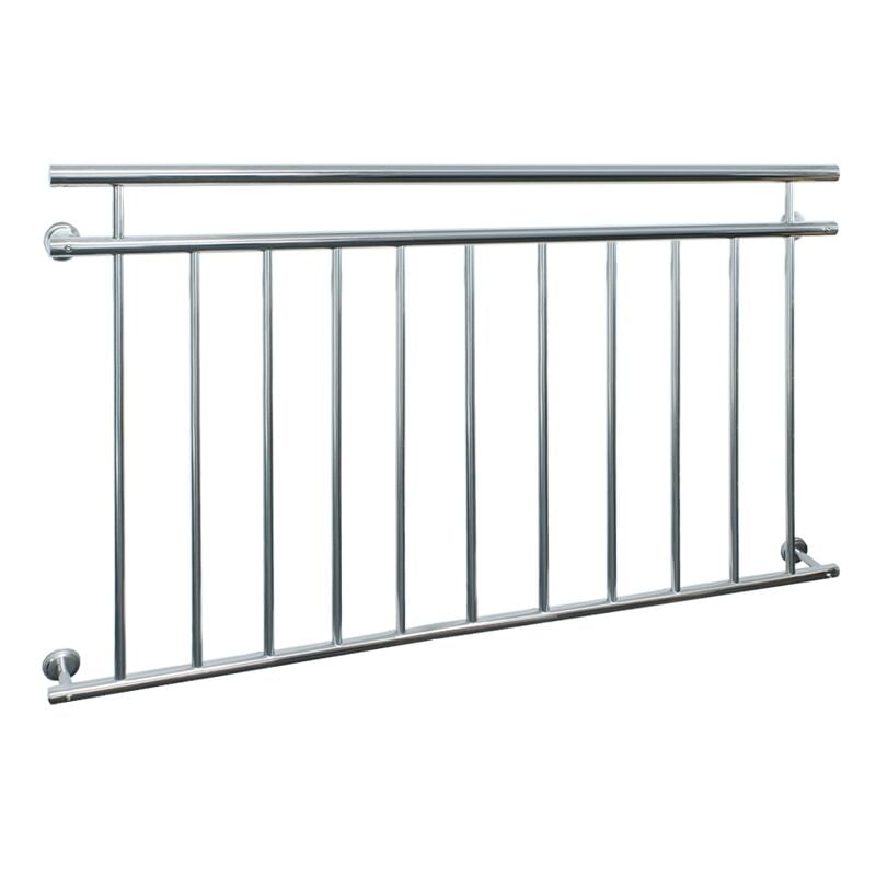 Ecd Germany - Garde-corps Balcon Français - 90 x 156 cm - avec 11 Barres Transversales - Appui Rambarde Balustrade - Grille de Sécurité Balcon en