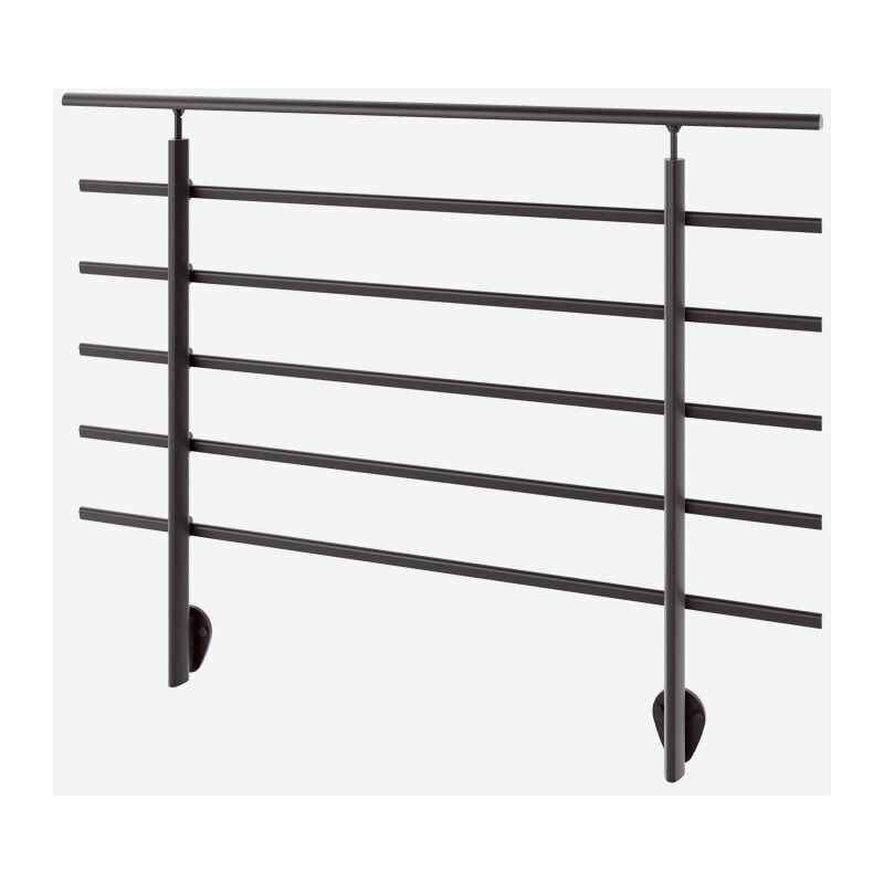 Sogem - Garde-corps pure black - fixation latérale - alu RAL9005 - 150cm