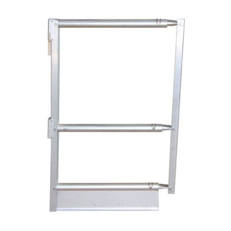 Garde-corps d'about alu pour garde-corps à lisse rectangulaire - DIMOS - 650 mm