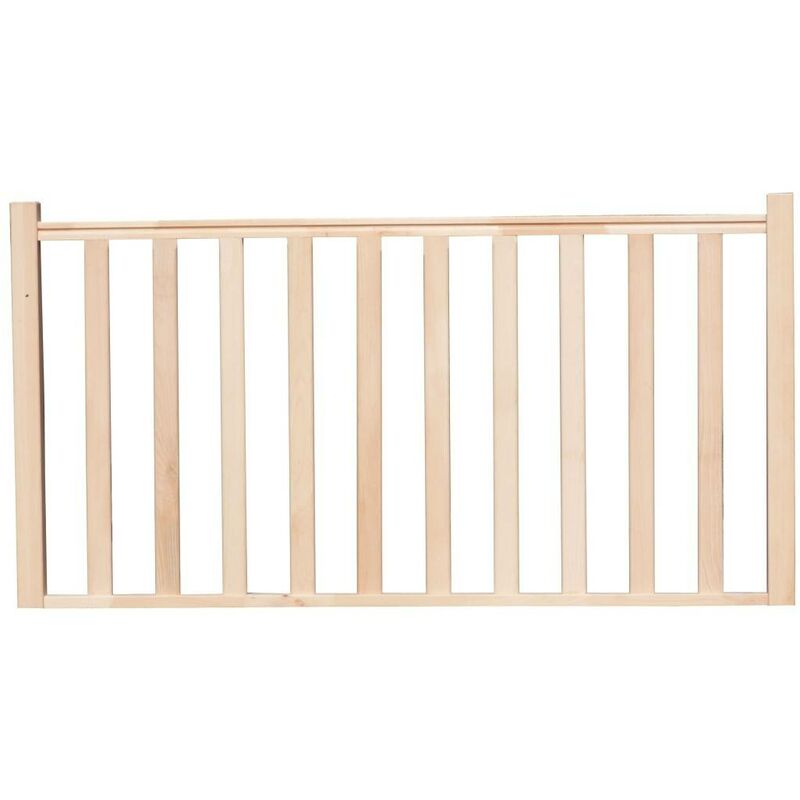 Kit Garde Corps Fuseau Hetre 2m + 2 Poteaux