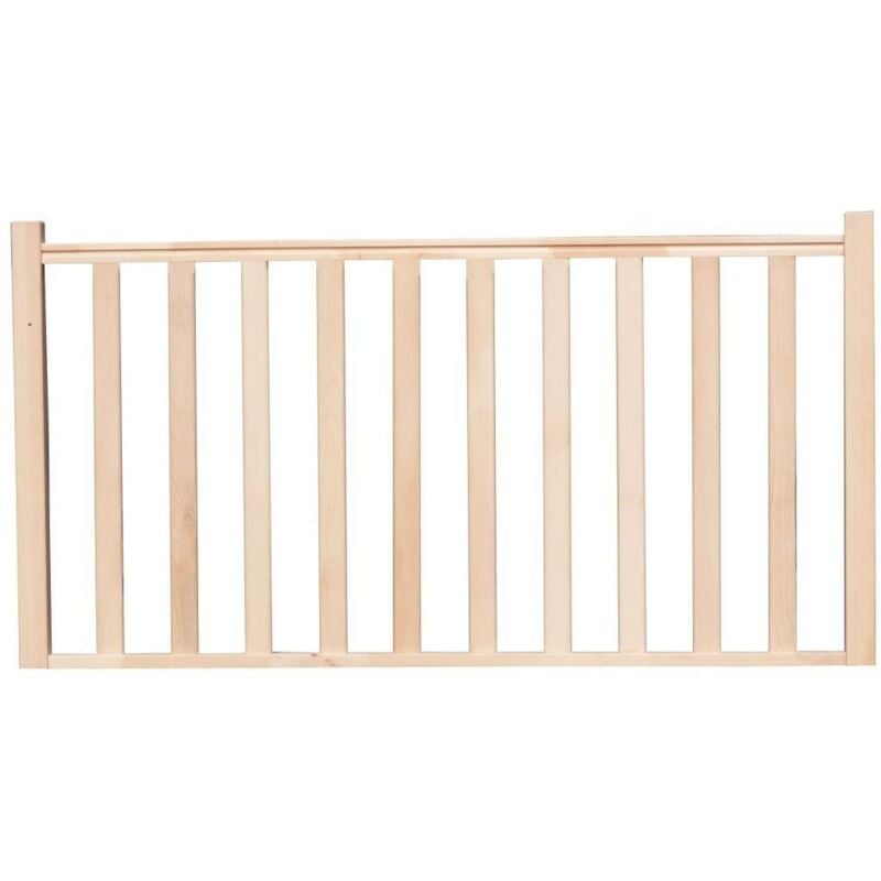 Kit Garde Corps Hetre 1m A Fuseaux + 2 Poteaux