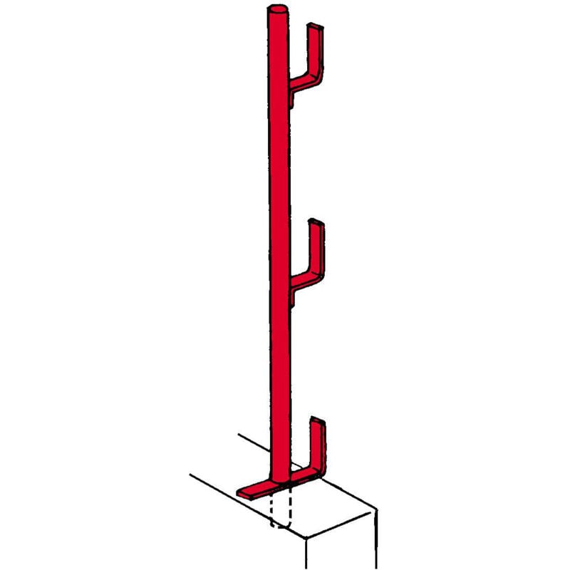 Altrad - Garde corps/potelet à réservation pour planche ø 25 mm - 608850ZMH