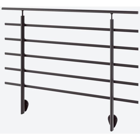 Garde-corps PURE black - fixation latérale - alu RAL9005 - 150cm