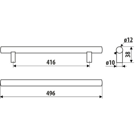 Garde-corps RE29, acier inoxydable, 416 mm