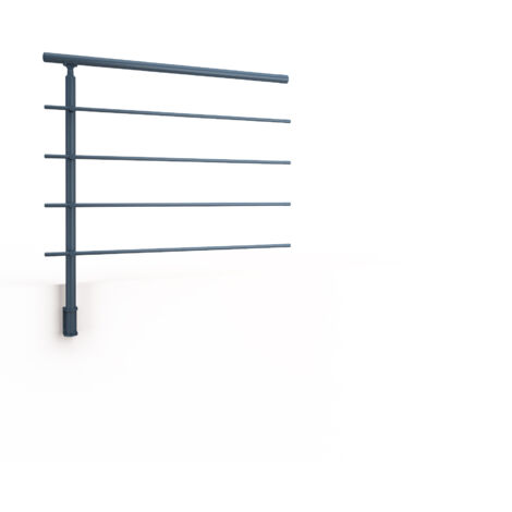 Garde-corps RONDO+ S anthracite 7016 Secundo fixation latérale