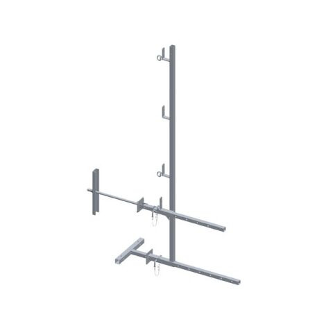 Garde-corps universel fixation réglable traversée pour mur 25cm h 1,5m - DIMOS - 1500 mm