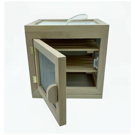 Garde-manger Tradition 29 cm – Dimensions 29x26 cm – 2 niveaux avec clayette amovible – Grille anti-insecte en aluminium