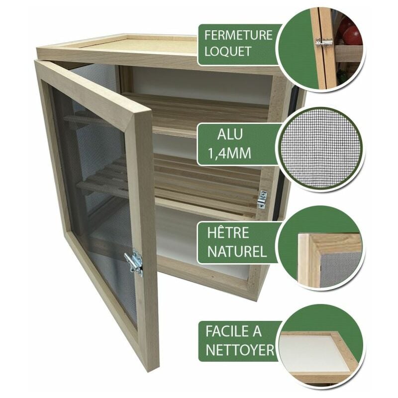 Garde manger verrou métal 43 cm x 44 cm x 30 cm
