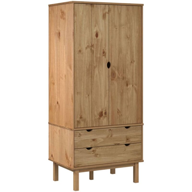 Garde-robe otta 76,5x53x172 cm Bois massif de pin - Vidaxl