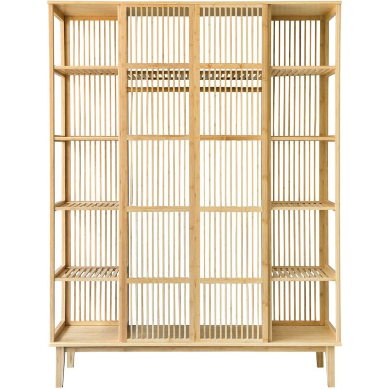 Garde-robe à 2 portes coulissantes 185 x 140 x 45 cm