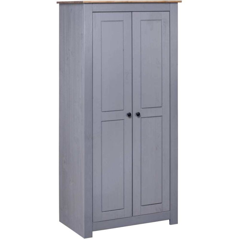 Garde-robe Gris 80x50x171,5 cm Pin massif Assortiment Panama