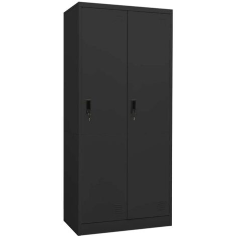 Garde-robe Anthracite 80x50x180 cm Acier