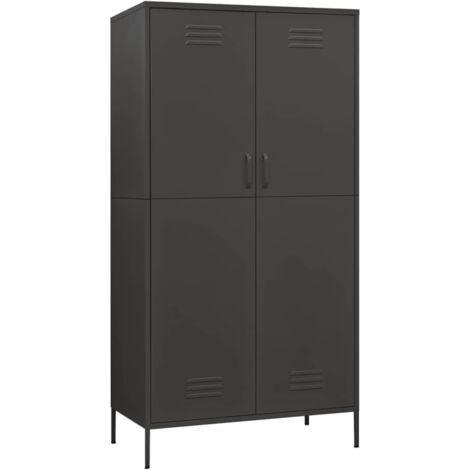 Garde-robe Anthracite 90x50x180 cm Acier