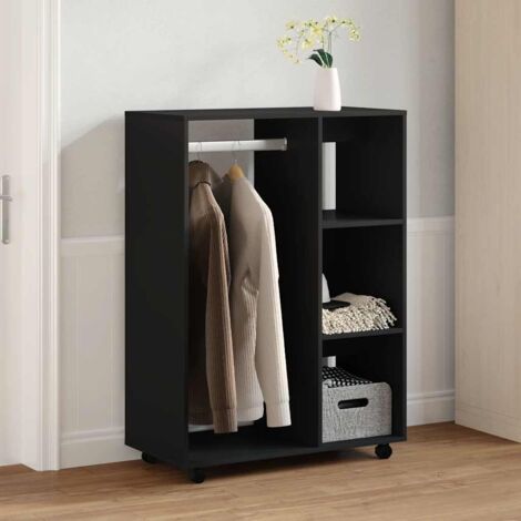 Garde-robe  Armoire de Rangement  Armoire de vêtements Penderie Noir 80x40x110 cm Aggloméré VXN9460