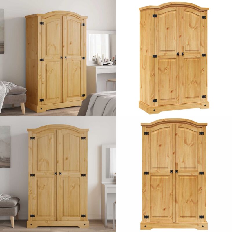 Vidaxl - Garde-robe avec 2 portes Gamme Corona pin mexicain - Armoire - Dressing - Meuble De Rangement - Armoire à Vêtements - Style Mexicain - Home