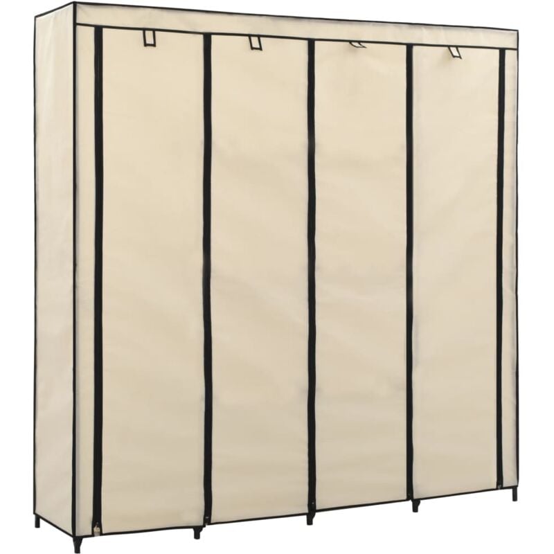 Vidaxl - Garde-robe avec 4 compartiments Crème 175x45x170 cm