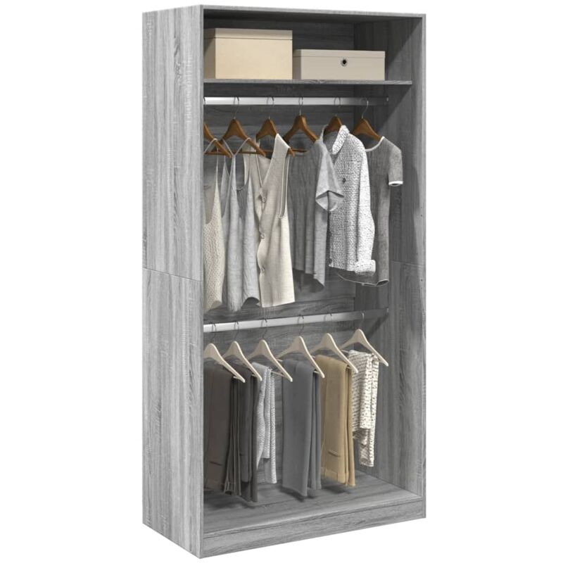 Vidaxl - Garde-robe sonoma gris 100x50x200 cm bois d'ingénierie