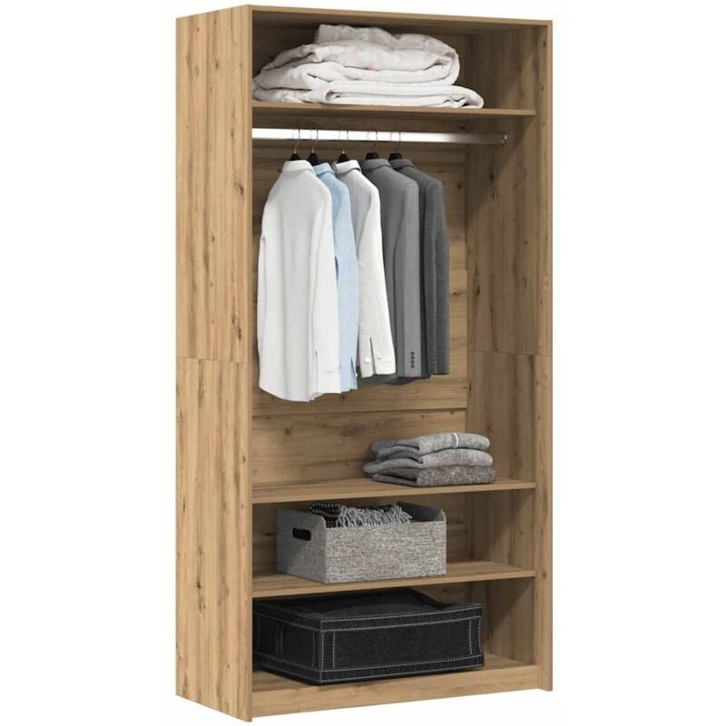 Vidaxl - Garde-robe chêne artisanal 100x50x200 cm bois d'ingénierie