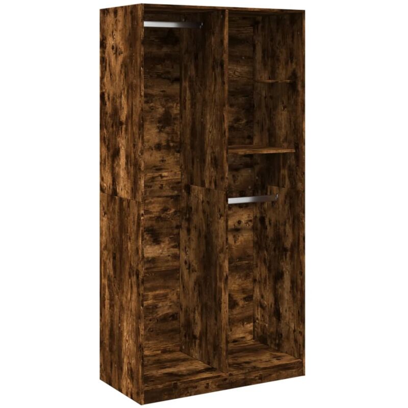 Vidaxl - Garde-robe chêne fumé 100x50x200 cm bois d'ingénierie