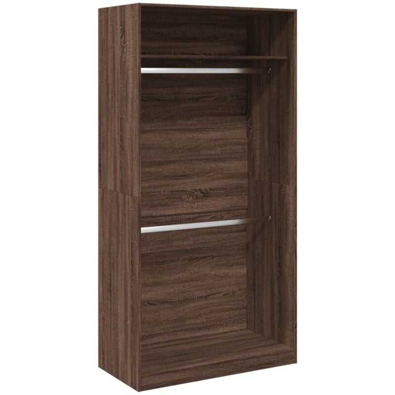 Vidaxl - Garde-robe chêne marron 100x50x200 cm bois d'ingénierie