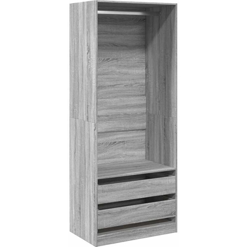 Vidaxl - Garde-robe sonoma gris 80x50x200 cm bois d'ingénierie