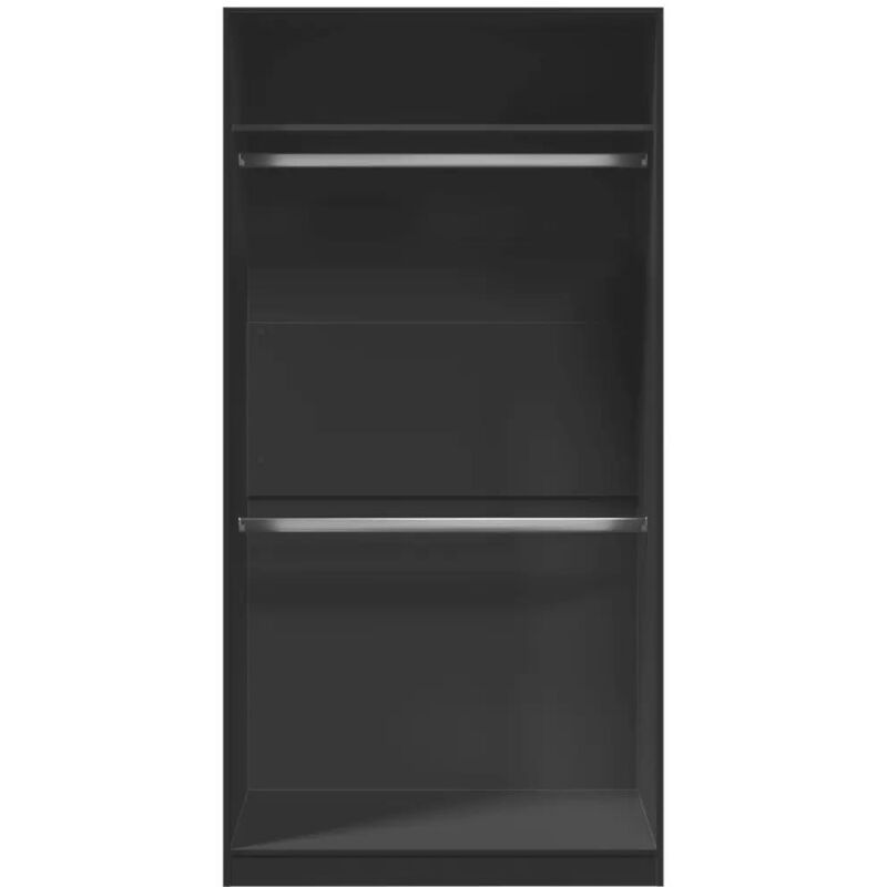 Garde-robe Noir 100x50x200 cm Aggloméré