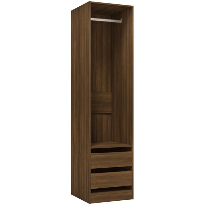 Vidaxl - Armoire avec tiroirs Chêne marron 50x50x200cm Bois d'ingénierie