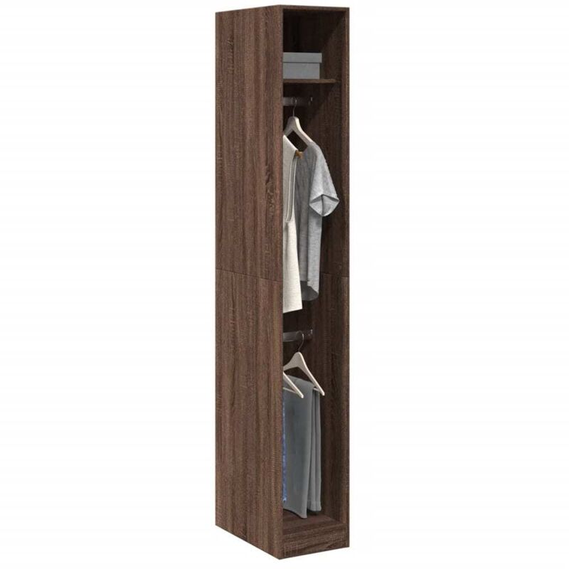 Garde-robe chêne marron 30x50x200 cm bois d'ingénierie
