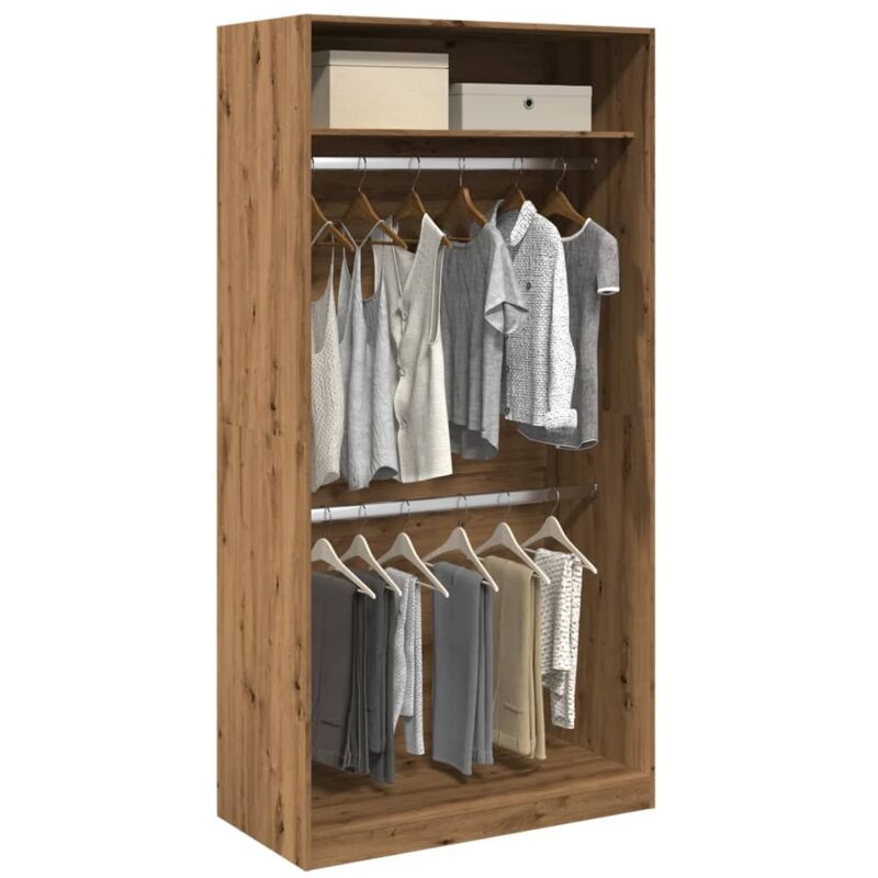 Vidaxl - Garde-robe chêne artisanal 100x50x200 cm bois d'ingénierie
