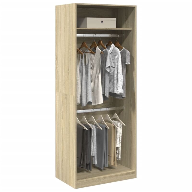 Vidaxl - Garde-robe chêne sonoma 80x50x200 cm bois d'ingénierie
