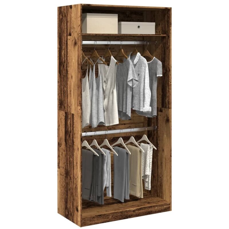 Vidaxl - Garde-robe vieux bois 100x50x200 cm bois d'ingénierie