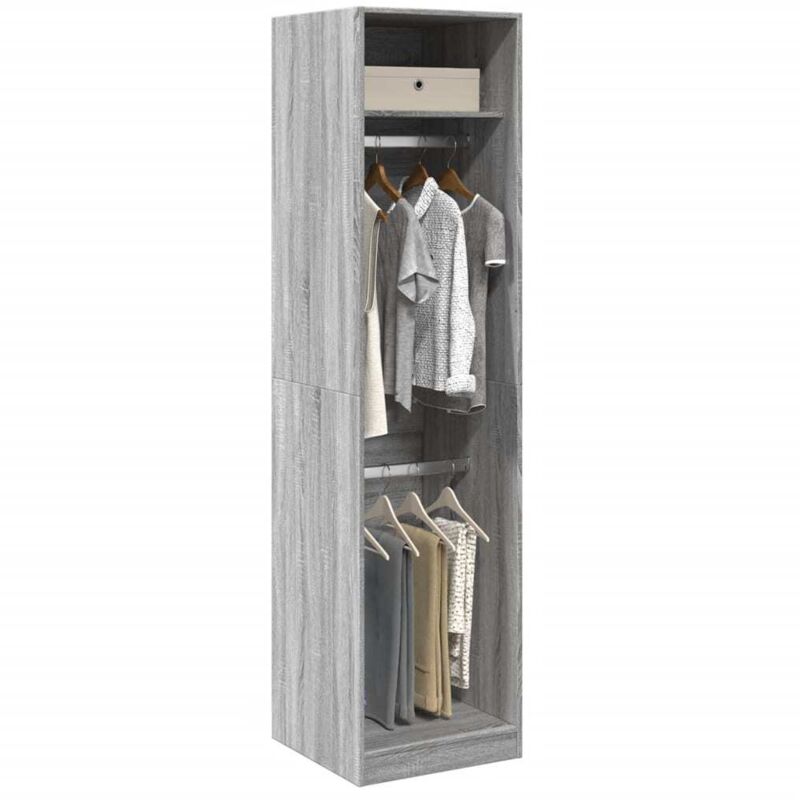 Garde-robe gris sonoma 50x50x200 cm bois d'ingénierie vidaXL