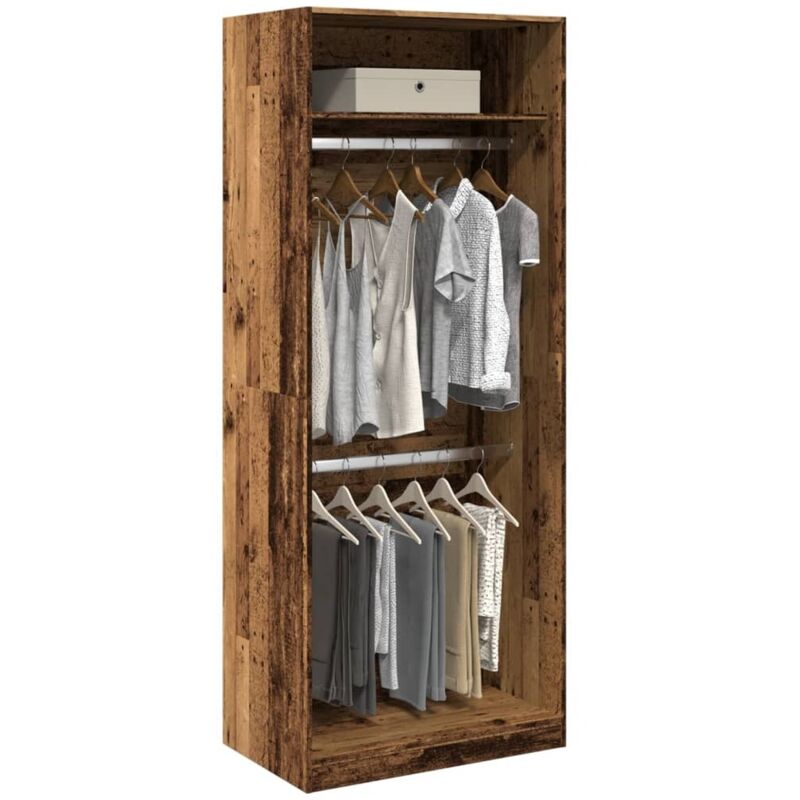 Vidaxl - Garde-robe vieux bois 80x50x200 cm bois d'ingénierie