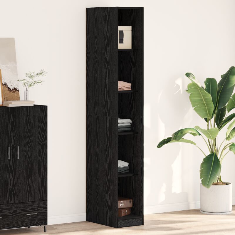 Vidaxl - Armoire Chêne noir 30 x 50 x 200 cm Bois d'ingénierie