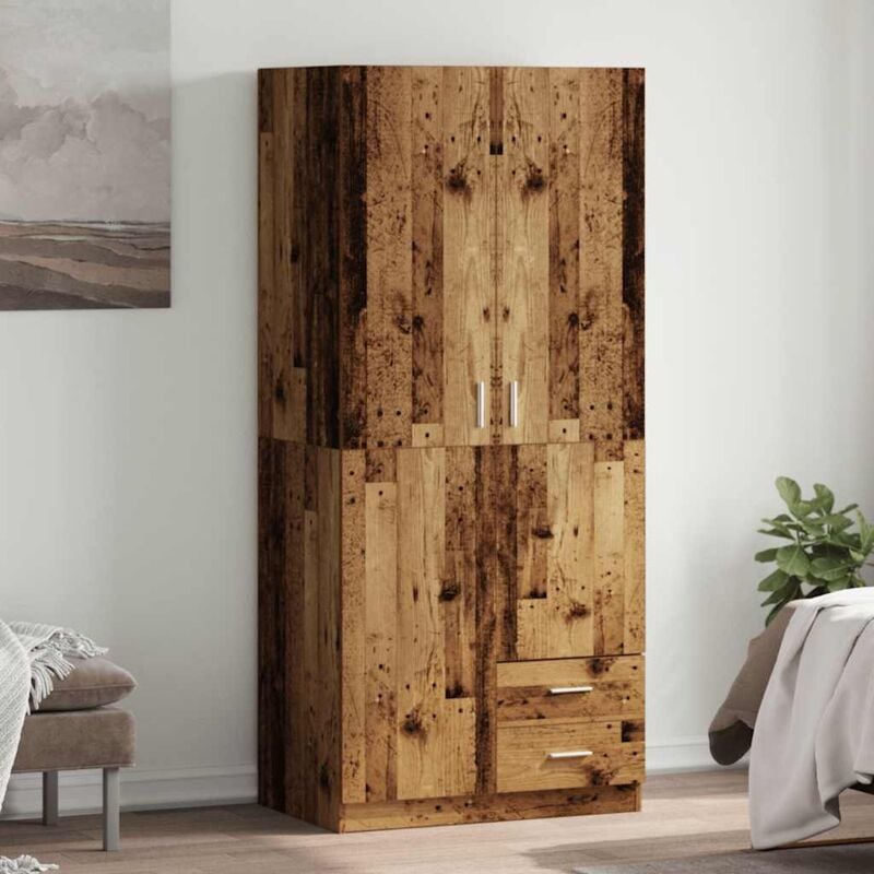 Vidaxl - Garde-robe vieux bois 80x52x180 cm bois d'ingénierie